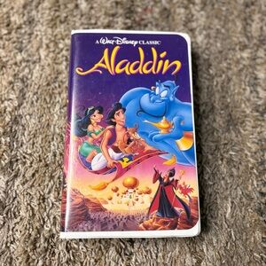 Disney Aladdin Purple and Blue VHS Cover